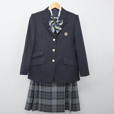 【中古】愛知県 愛知高等学校 女子制服 5点（ブレザー・ニット・スカート）sf024109