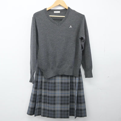 【中古】愛知県 愛知高等学校 女子制服 5点（ブレザー・ニット・スカート）sf024109