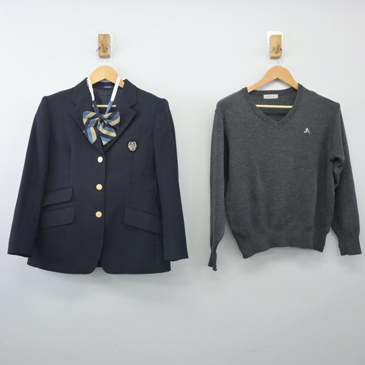 中古制服】愛知県 愛知高等学校 女子制服 5点（ブレザー・ニット