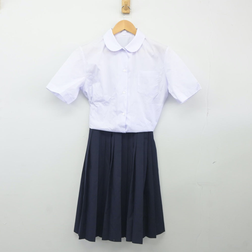 【中古】埼玉県 別府中学校 女子制服 2点（シャツ・スカート）sf024115