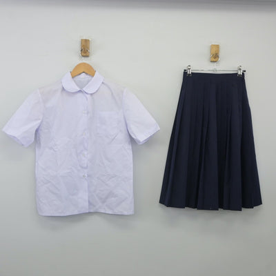 【中古】埼玉県 別府中学校 女子制服 2点（シャツ・スカート）sf024115