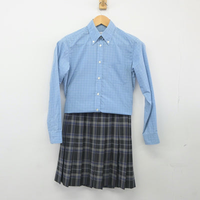 【中古】徳島県 城東高等学校 女子制服 2点（シャツ・スカート）sf024125