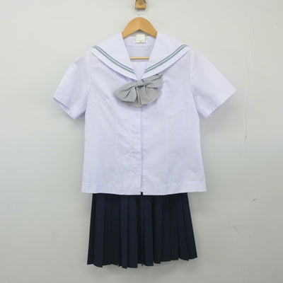 【中古】徳島県 徳島市川内中学校 女子制服 4点（セーラー服・スカート）sf024127