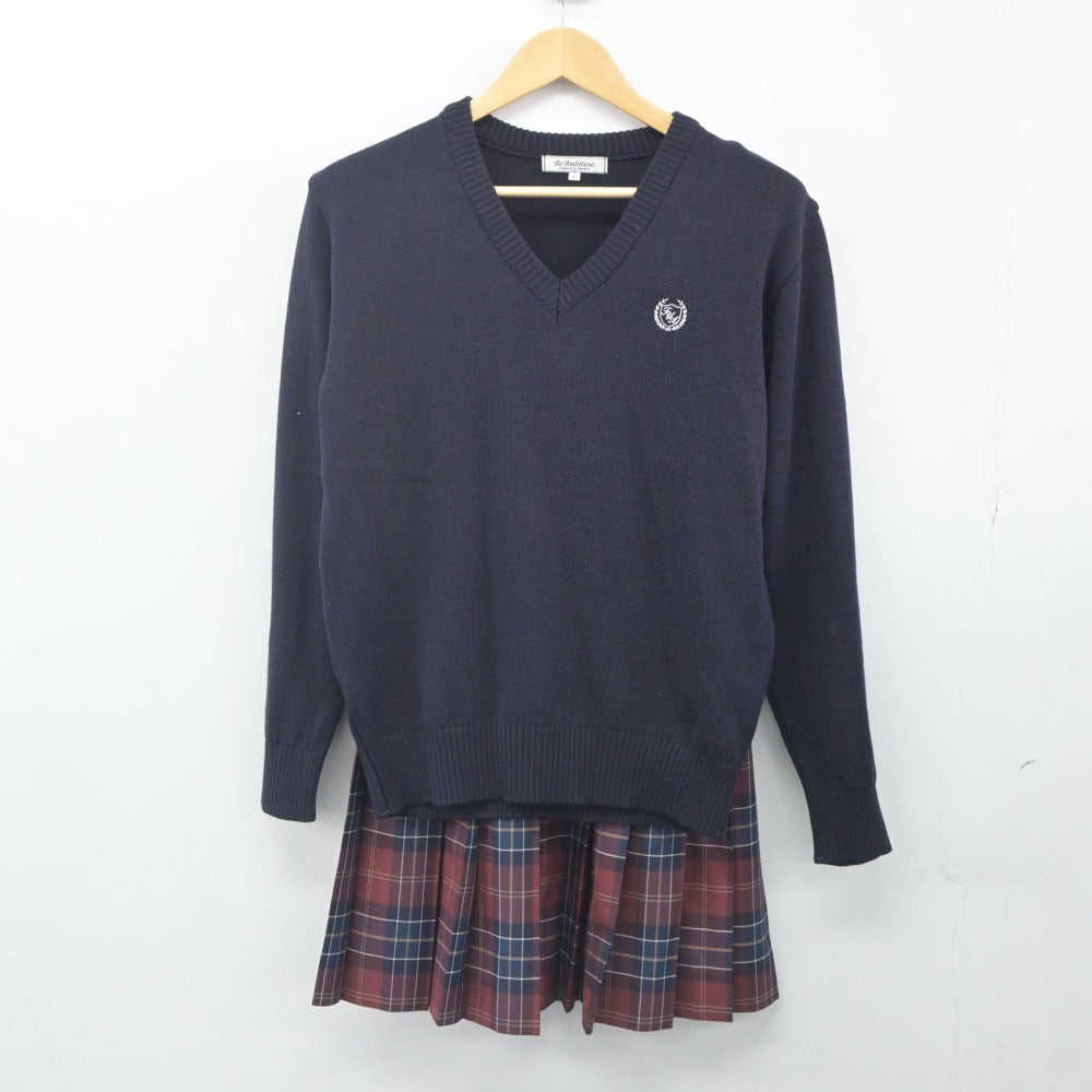 【中古】東京都 東京農大一高中等部 女子制服 4点（ブレザー・ニット・スカート）sf024144