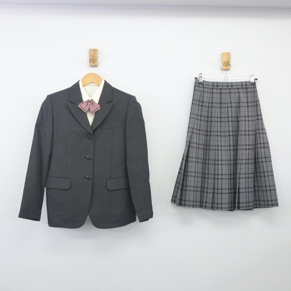 【中古】埼玉県 大妻嵐山中学校 女子制服 4点（ブレザー・シャツ・スカート）sf024152