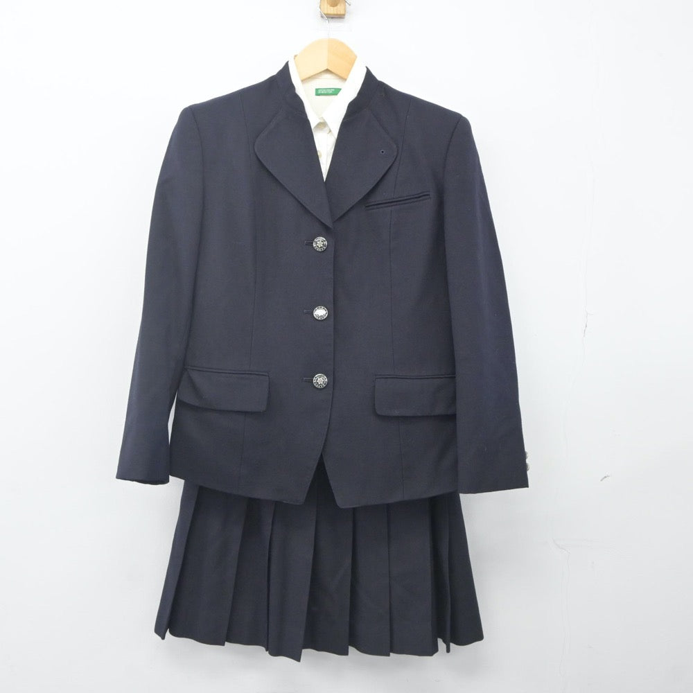 【中古】京都府 京都文教高等学校 女子制服 3点（ブレザー・シャツ・スカート）sf024156