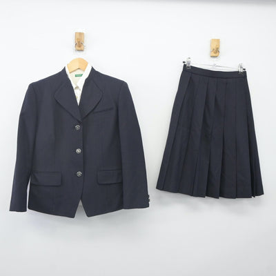 【中古】京都府 京都文教高等学校 女子制服 3点（ブレザー・シャツ・スカート）sf024156