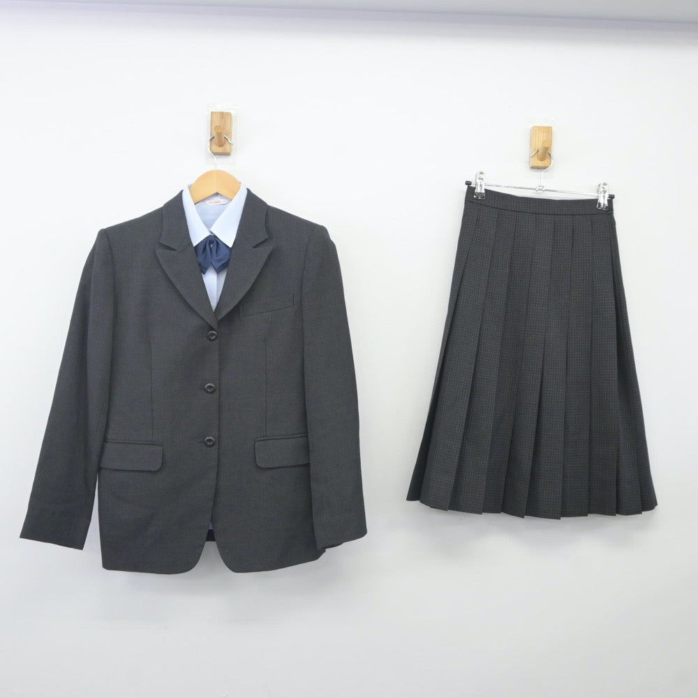 【中古】埼玉県 大妻嵐山高等学校 女子制服 5点（ブレザー・シャツ・スカート）sf024163