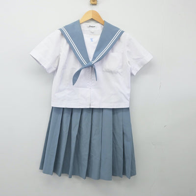 【中古】大分県 鶴崎高等学校 女子制服 2点（セーラー服・スカート）sf024165