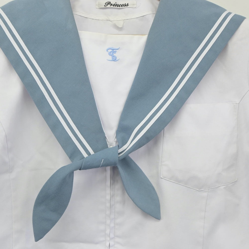 【中古】大分県 鶴崎高等学校 女子制服 2点（セーラー服・スカート）sf024165