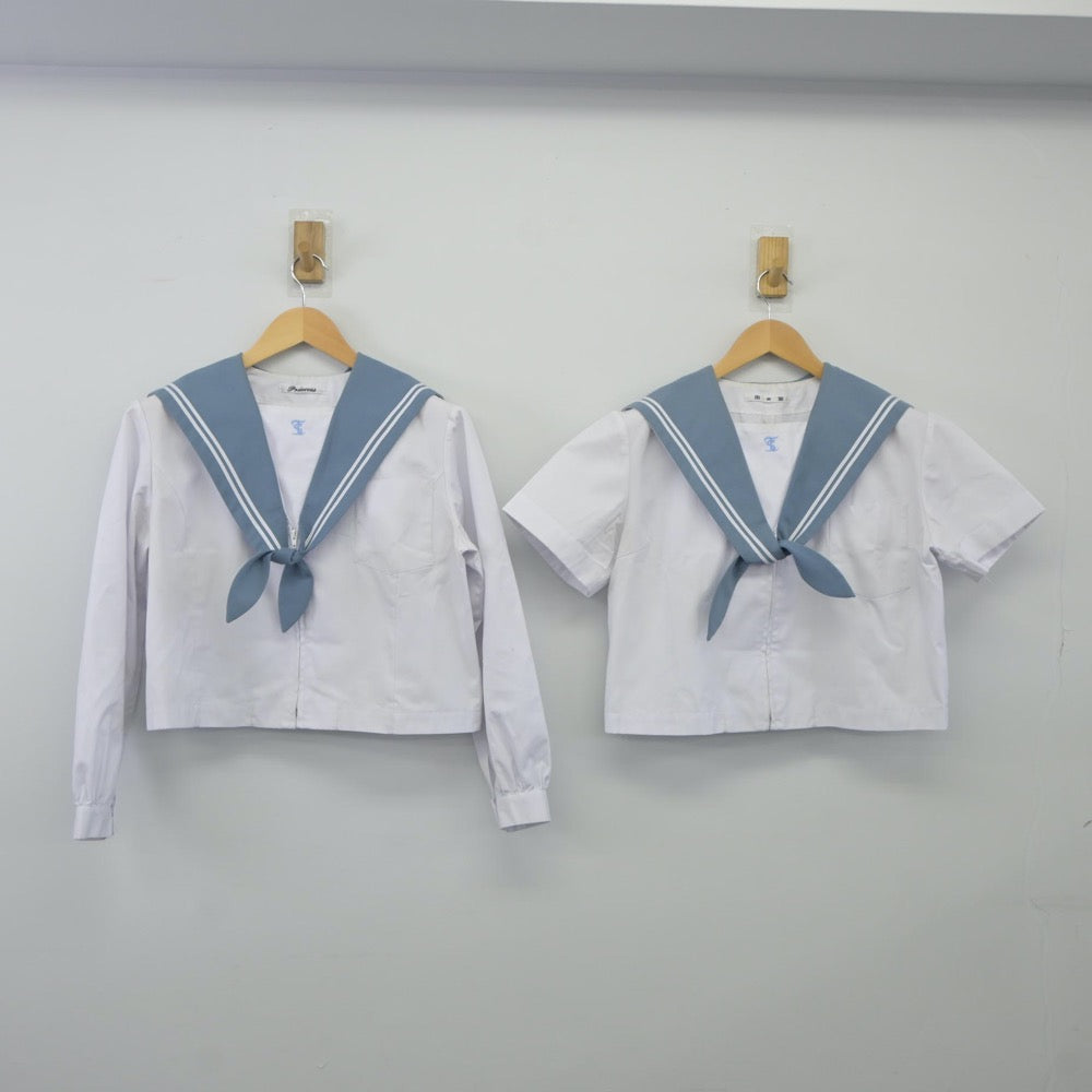 【中古】大分県 鶴崎高等学校 女子制服 2点（セーラー服）sf024166