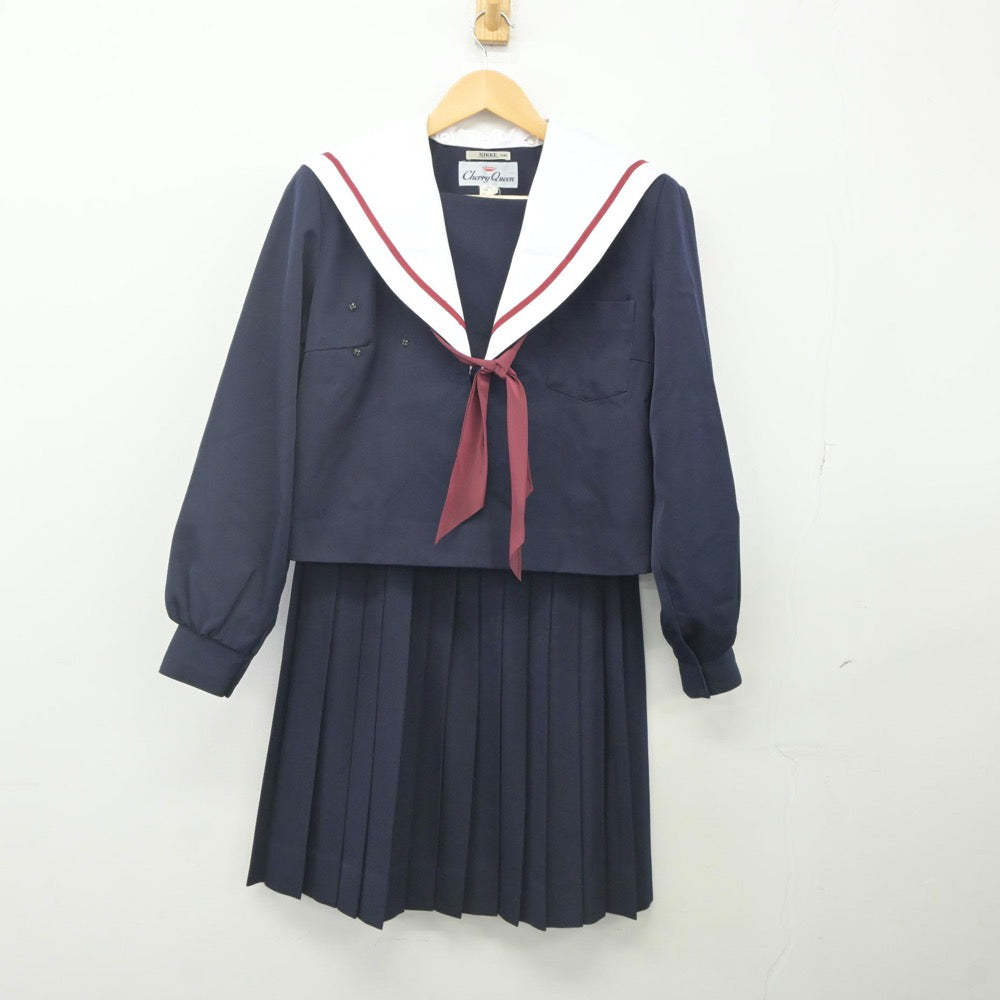 【中古】愛知県 安祥中学校 女子制服 3点（セーラー服・スカート）sf024173