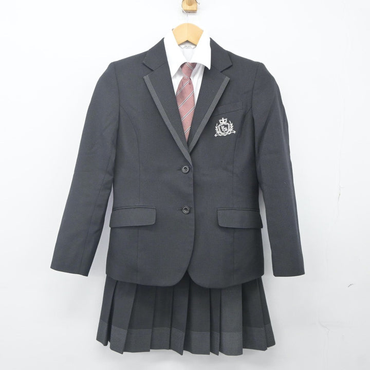 【中古】福岡県 大和青藍高等学校 女子制服 5点（ブレザー・シャツ・スカート）sf024178