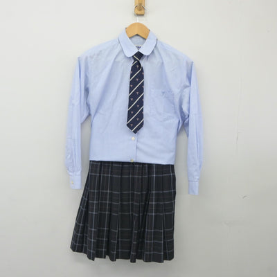 【中古】東京都 日本大学鶴ケ丘高等学校 女子制服 4点（シャツ・スカート）sf024181