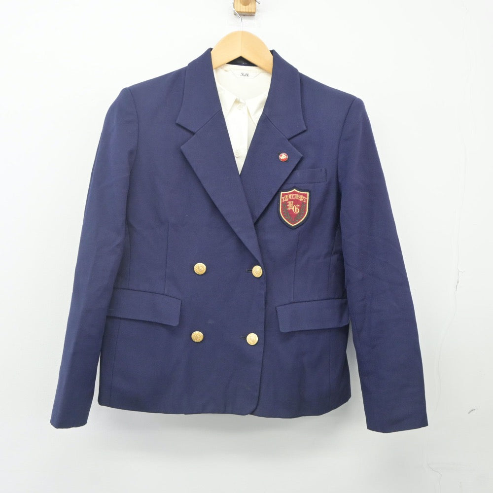 【中古】埼玉県 浦和学院高等学校 女子制服 4点（ブレザー・ニット・シャツ）sf024189