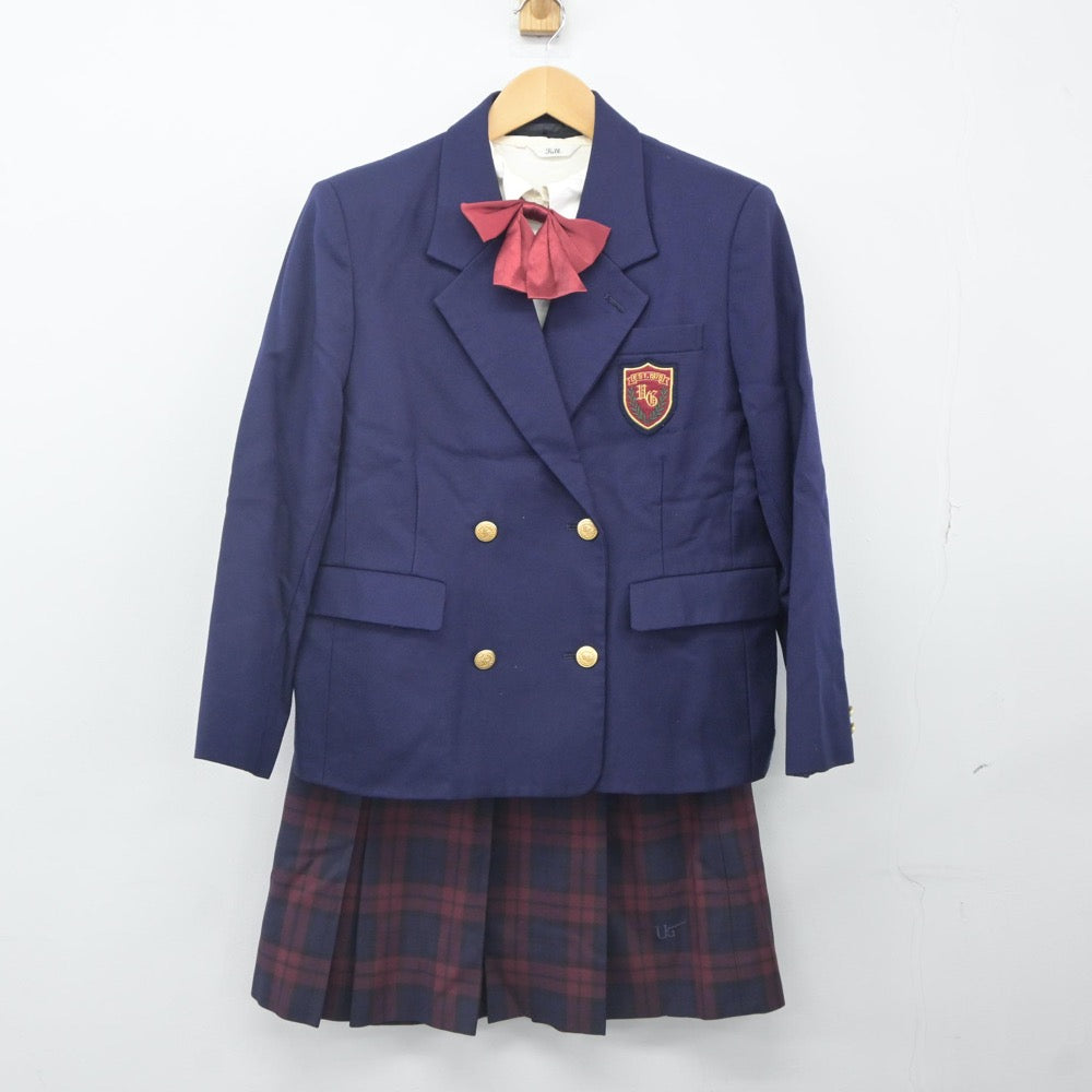 【中古】埼玉県 浦和学院高等学校 女子制服 5点（ブレザー・ニット・シャツ・スカート）sf024196