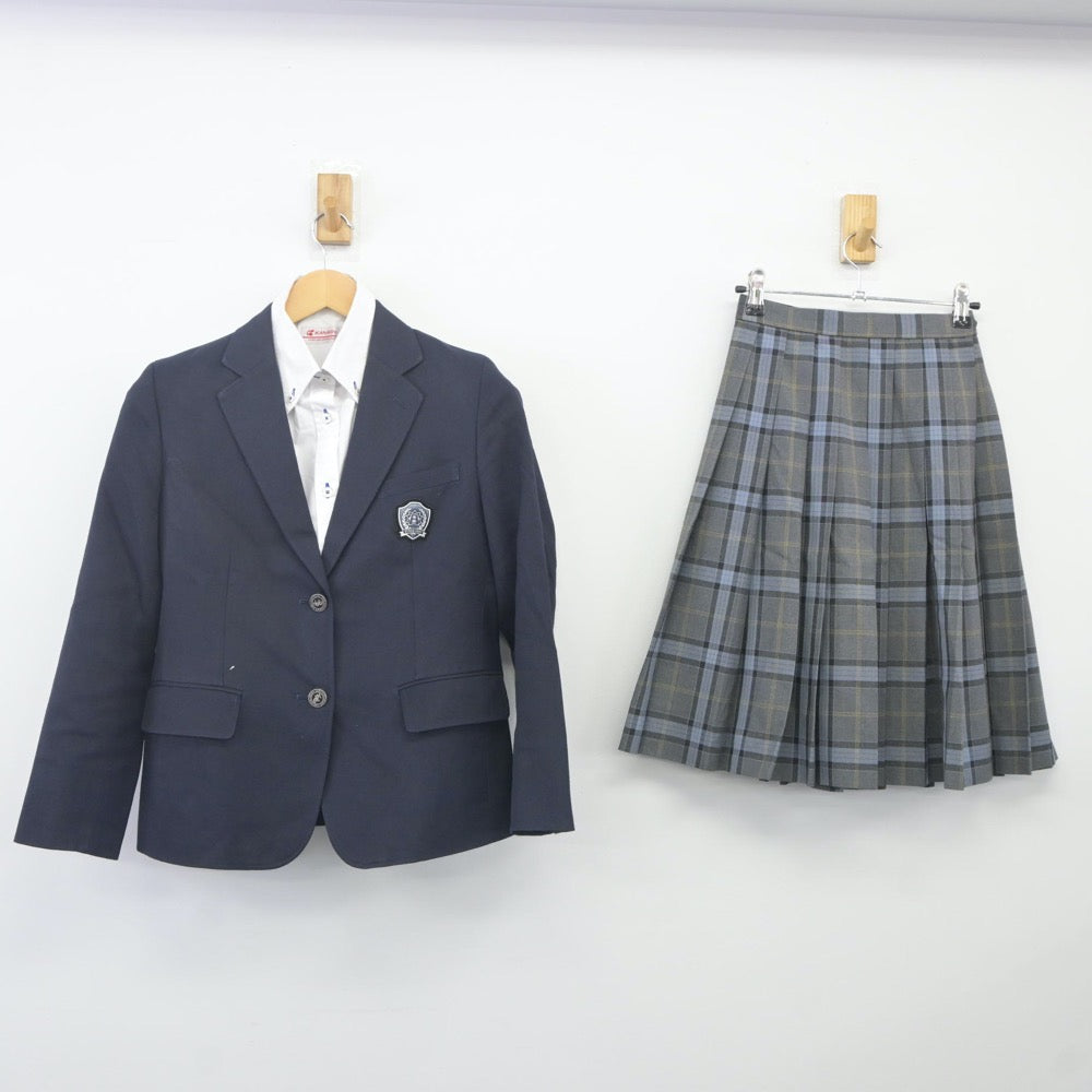 【中古】広島県 呉中央中学校 女子制服 3点（ブレザー・シャツ・スカート）sf024199