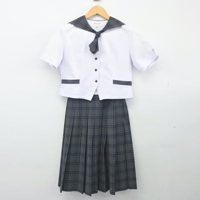 【中古】大阪府 扇町総合高等学校 女子制服 2点（セーラー服・スカート）sf024215