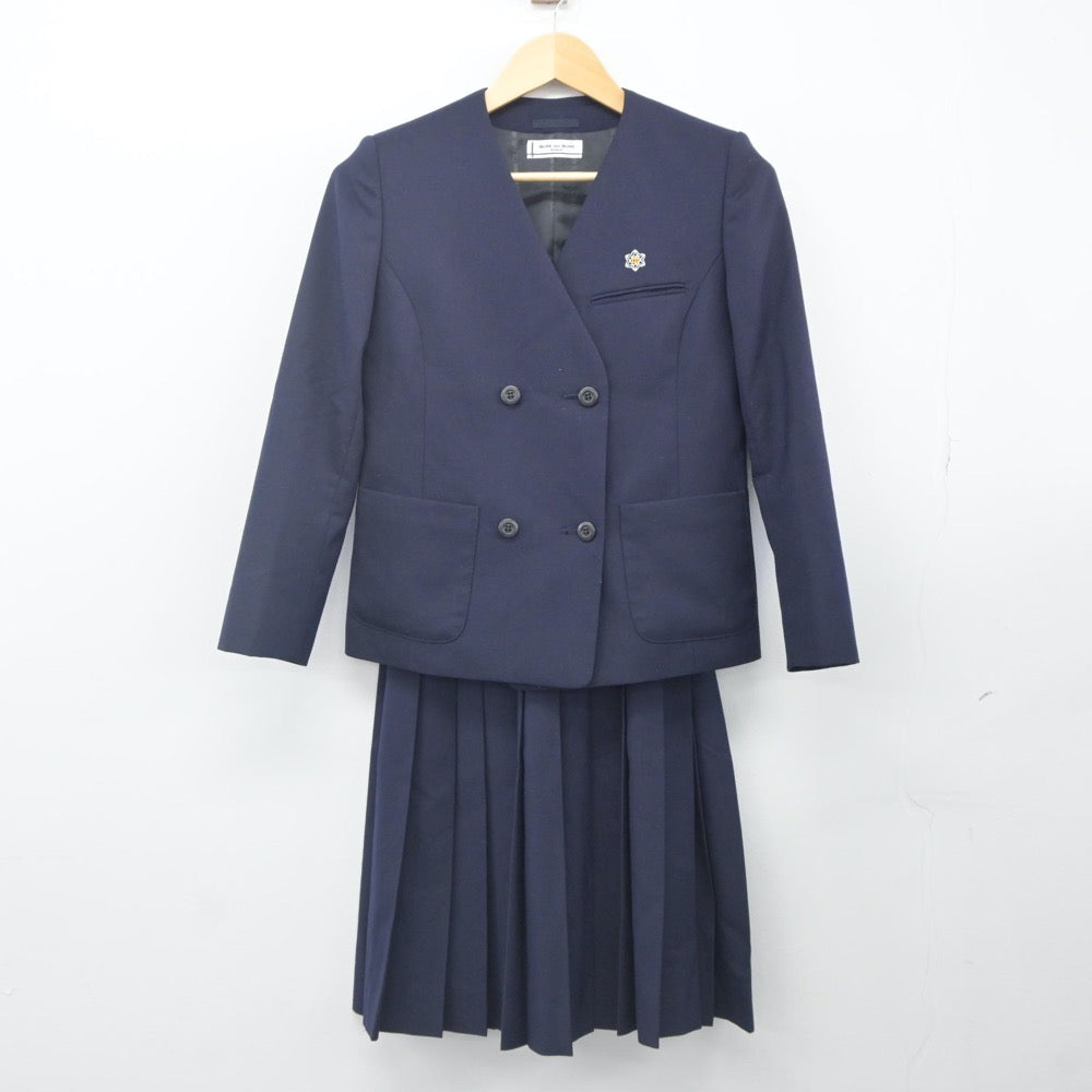 【中古】北海道 恵庭中学校 女子制服 3点（ブレザー・ベスト・スカート）sf024218