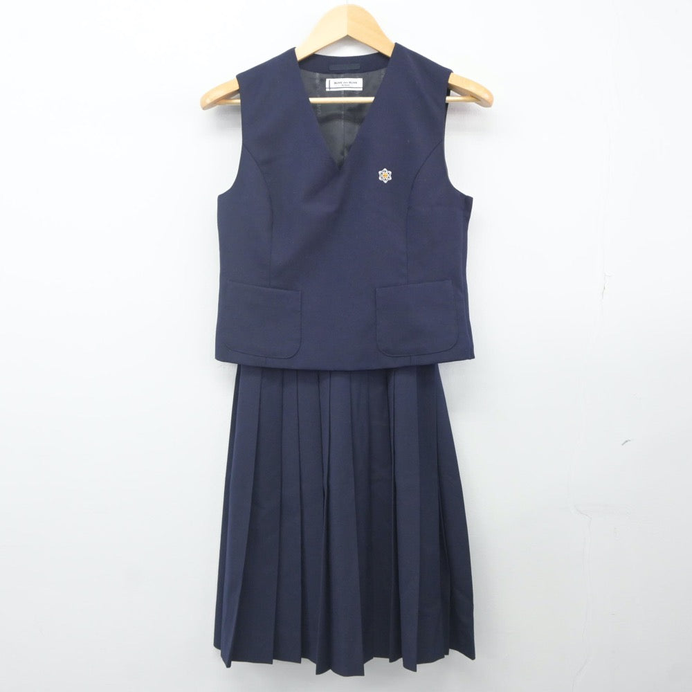 【中古】北海道 恵庭中学校 女子制服 3点（ブレザー・ベスト・スカート）sf024218