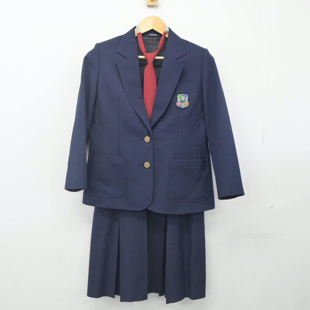 【中古】神奈川県 村岡中学校 女子制服 3点（ブレザー・スカート）sf024219