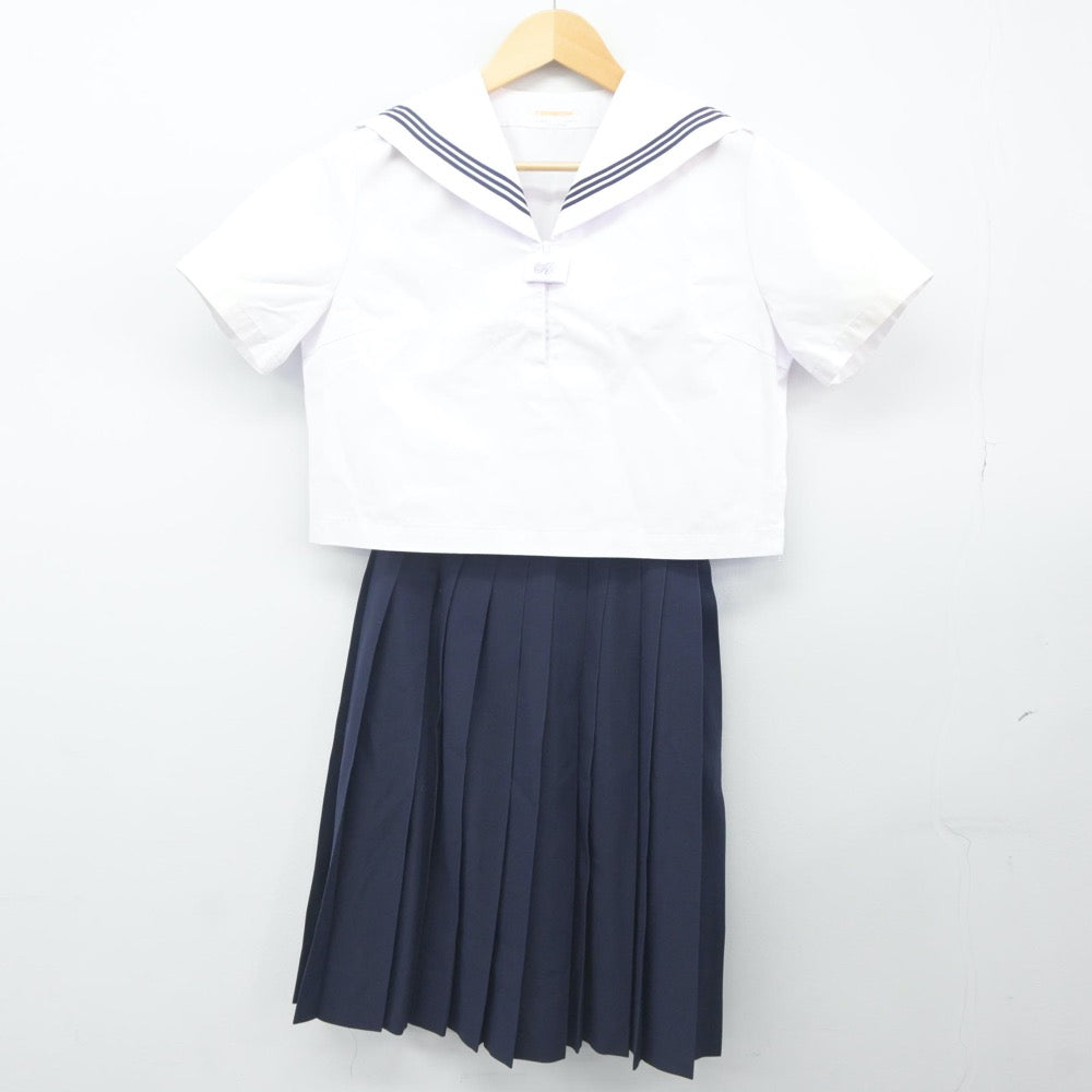 【中古】広島県 尾道北高等学校 女子制服 2点（セーラー服・スカート）sf024226