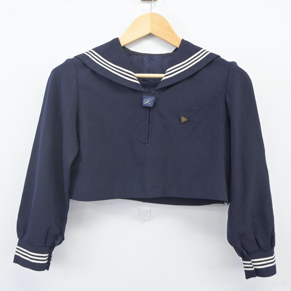 【中古】広島県 尾道北高等学校 女子制服 2点（セーラー服・スカート）sf024227