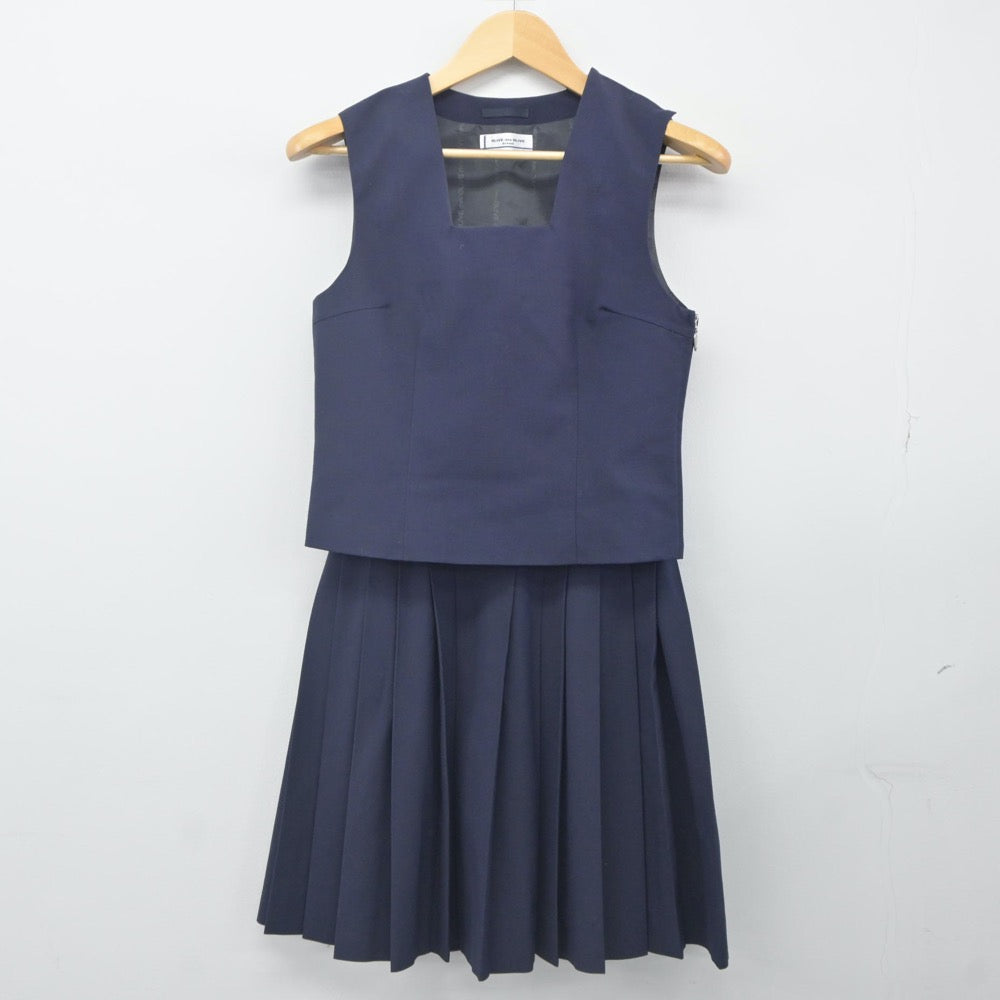 【中古】神奈川県 湘洋中学校 女子制服 2点（ベスト・スカート）sf024234