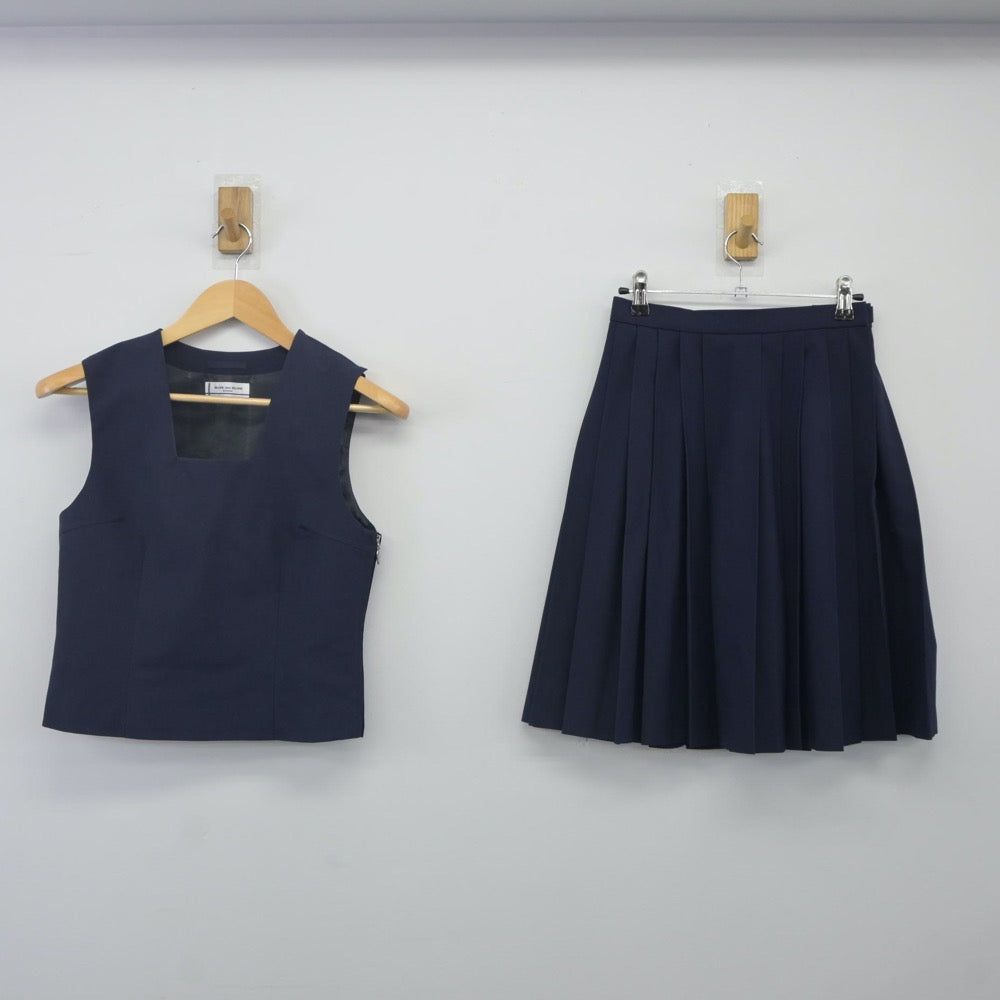 【中古】神奈川県 湘洋中学校 女子制服 2点（ベスト・スカート）sf024234