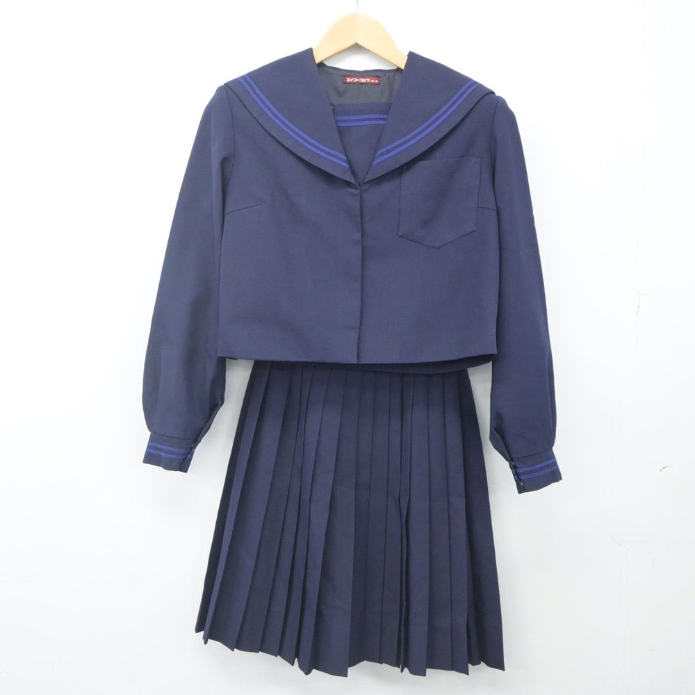 【中古】和歌山県 有功中学校 女子制服 2点（セーラー服・スカート）sf024238