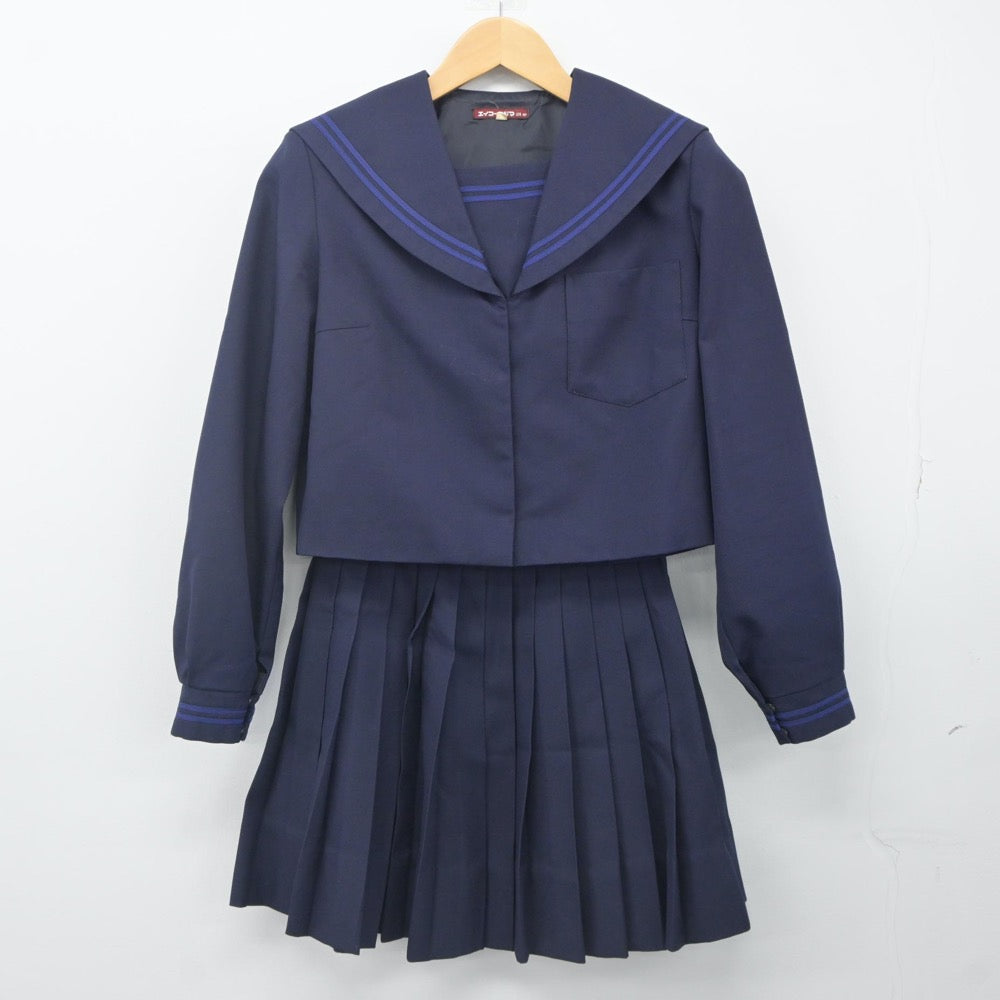 【中古】和歌山県 有功中学校 女子制服 2点（セーラー服・スカート）sf024239