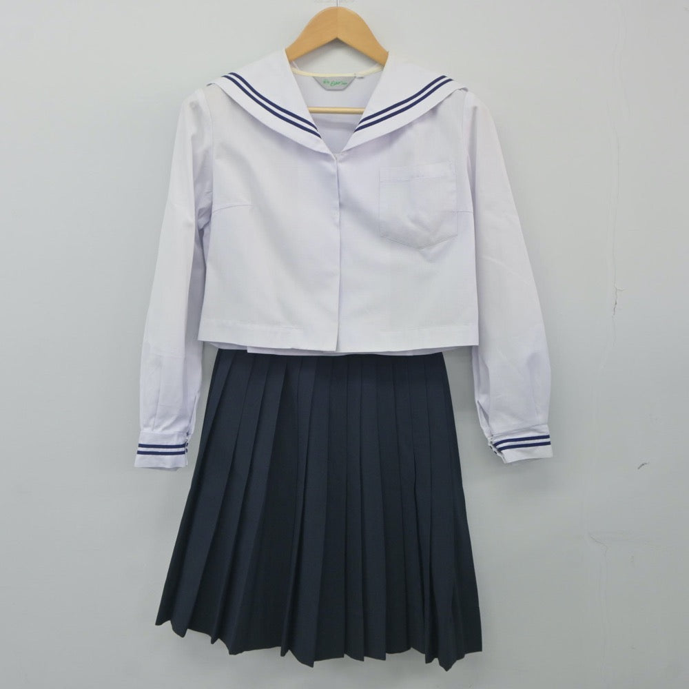 【中古】和歌山県 有功中学校 女子制服 2点（セーラー服・スカート）sf024240