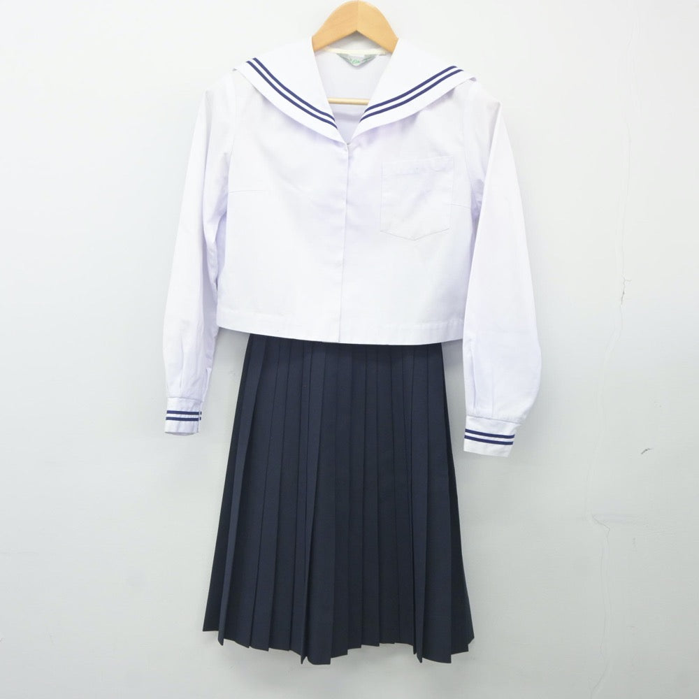 【中古】和歌山県 有功中学校 女子制服 2点（セーラー服・スカート）sf024241