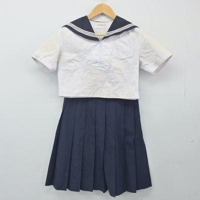 【中古】福岡県 精華女子高等学校 女子制服 2点（セーラー服・スカート）sf024242