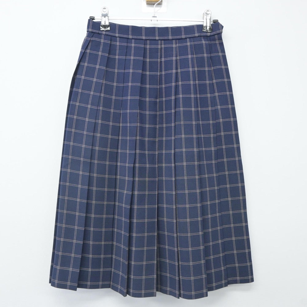 【中古】埼玉県 大妻嵐山高等学校 女子制服 4点（ニットベスト・シャツ・シャツ・スカート）sf024250