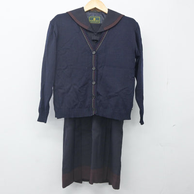 【中古】京都府 京都文教中学校 女子制服 3点（ニット・セーラー服・ジャンパースカート）sf024252