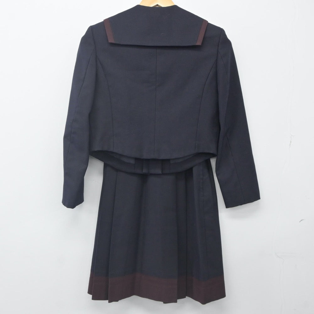 【中古】京都府 京都文教中学校 女子制服 2点（セーラー服・スカート）sf024253