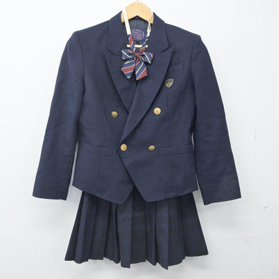 【中古】千葉県 幕張総合高等学校 女子制服 4点（ブレザー・スカート・スカート）sf024256