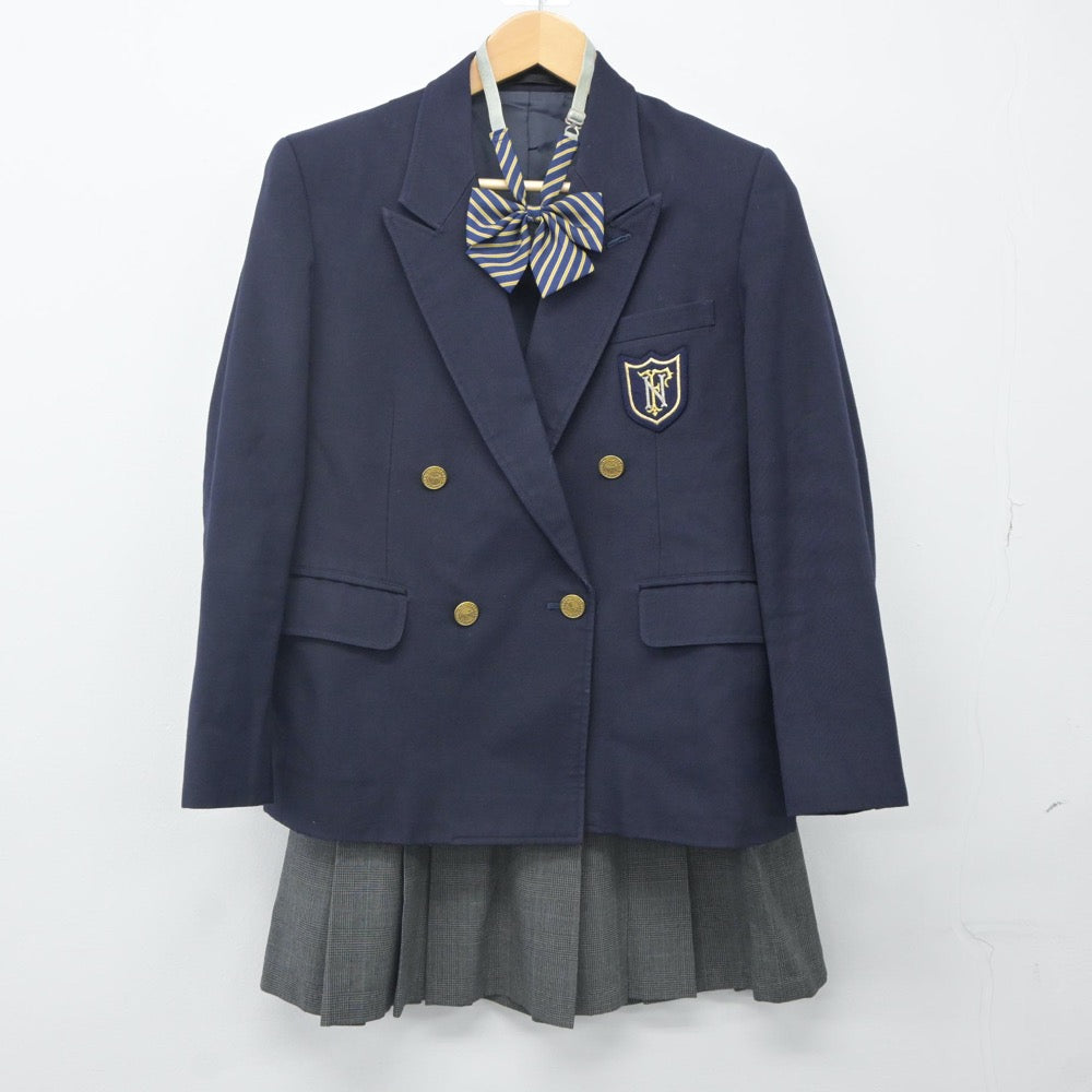 【中古】東京都 府中西高等学校 女子制服 3点（ブレザー・スカート）sf024264