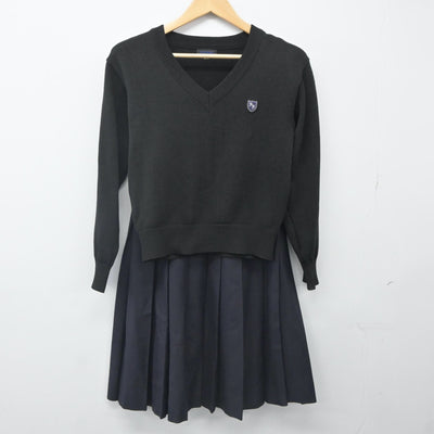 【中古】埼玉県 春日部東高等学校 女子制服 3点（ブレザー・ニット・スカート）sf024271