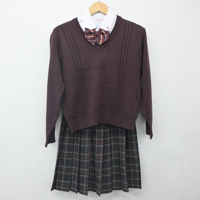 【中古】兵庫県 明石高等学校 女子制服 6点（ブレザー・ニット・シャツ・スカート）sf024277