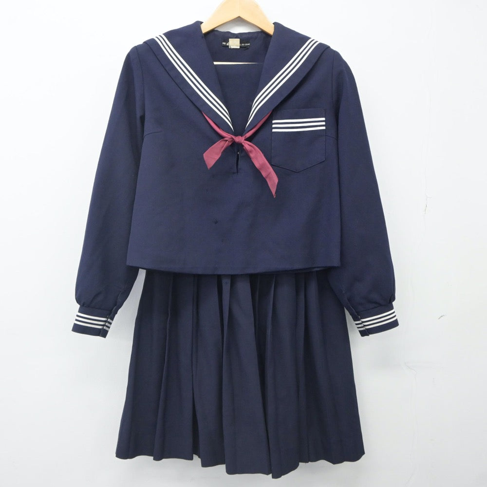 【中古】滋賀県 甲南中学校 女子制服 3点（セーラー服・スカート）sf024279