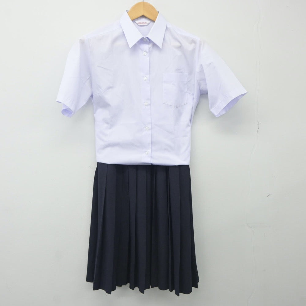 【中古】滋賀県 甲南中学校 女子制服 2点（シャツ・スカート）sf024287