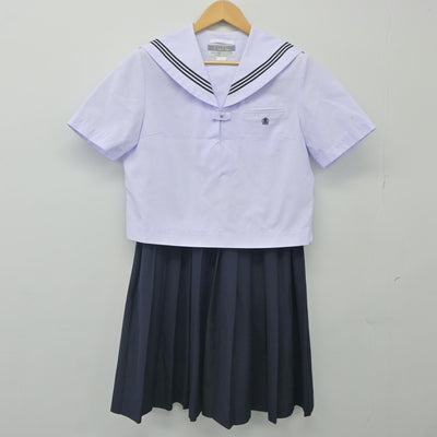 【中古】滋賀県 水口高等学校 女子制服 3点（セーラー服・セーラー服・スカート）sf024289