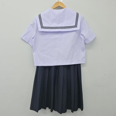 【中古】滋賀県 水口高等学校 女子制服 3点（セーラー服・セーラー服・スカート）sf024289