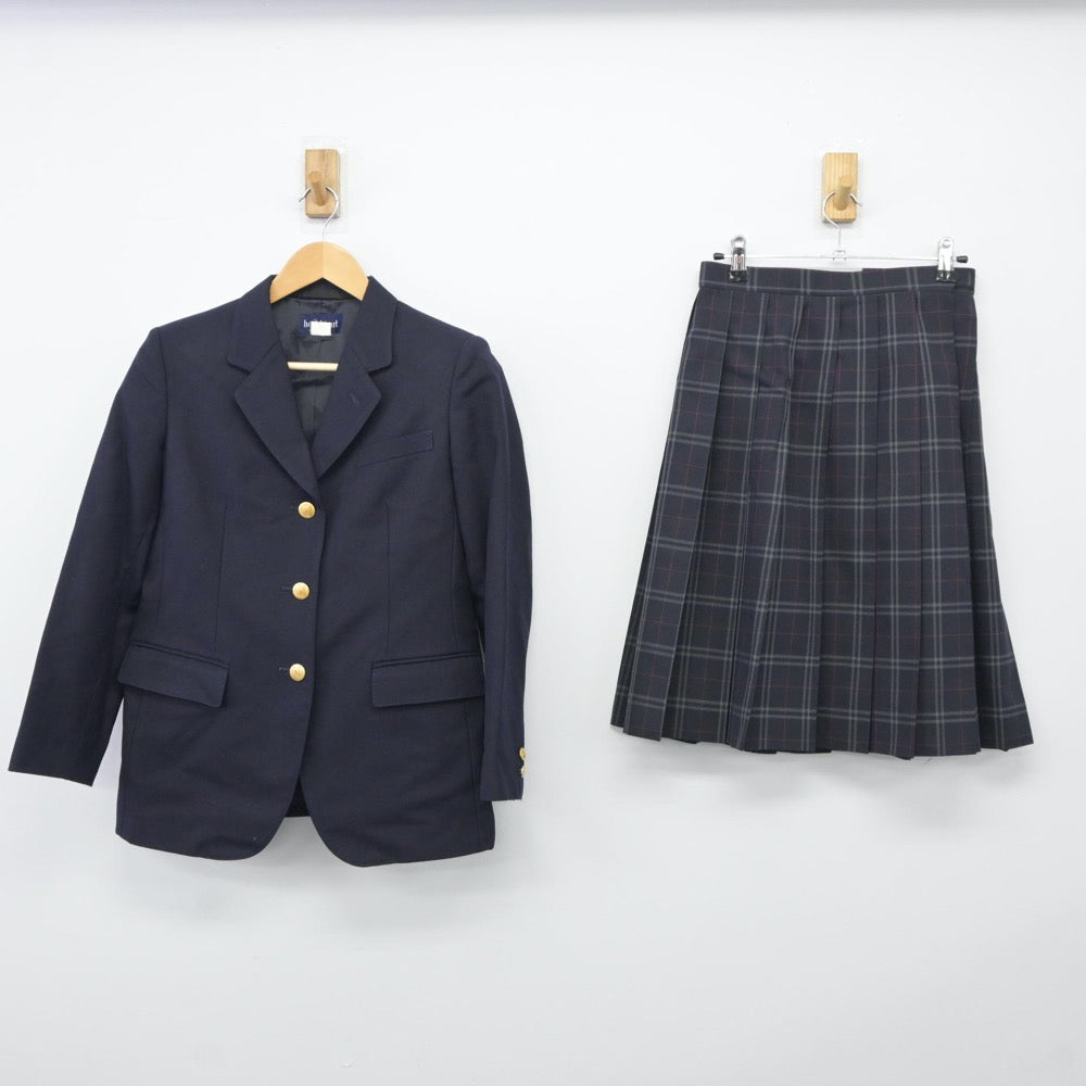 【中古】福島県 会津学鳳中学校 女子制服 4点（ブレザー・スカート）sf024294