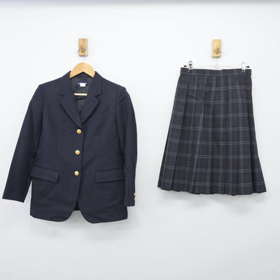 【中古】福島県 会津学鳳中学校 女子制服 4点（ブレザー・スカート）sf024294