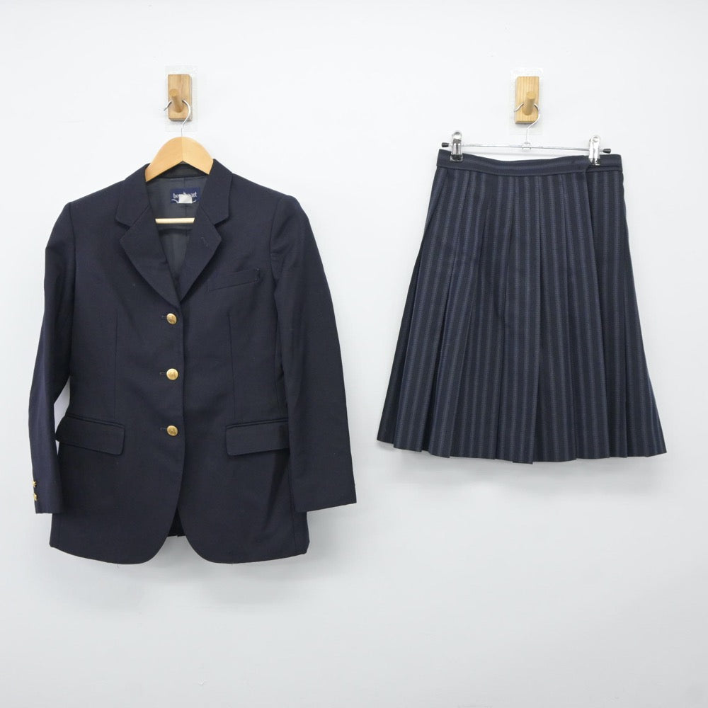 【中古】福島県 会津学鳳高等学校 女子制服 2点（ブレザー・スカート）sf024295