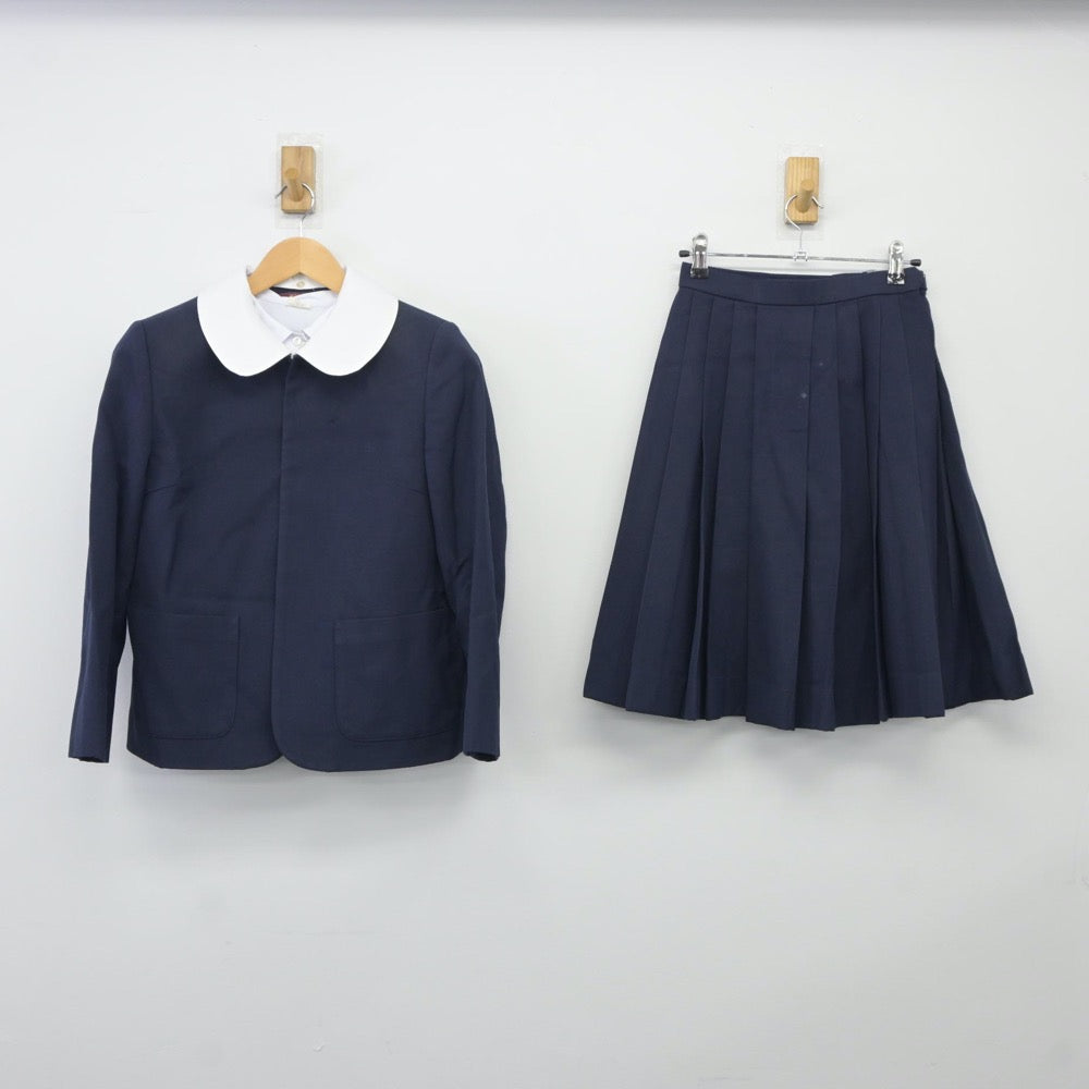 【中古】福島県 会津若松第二中学校 女子制服 3点（ブレザー・シャツ・スカート）sf024297