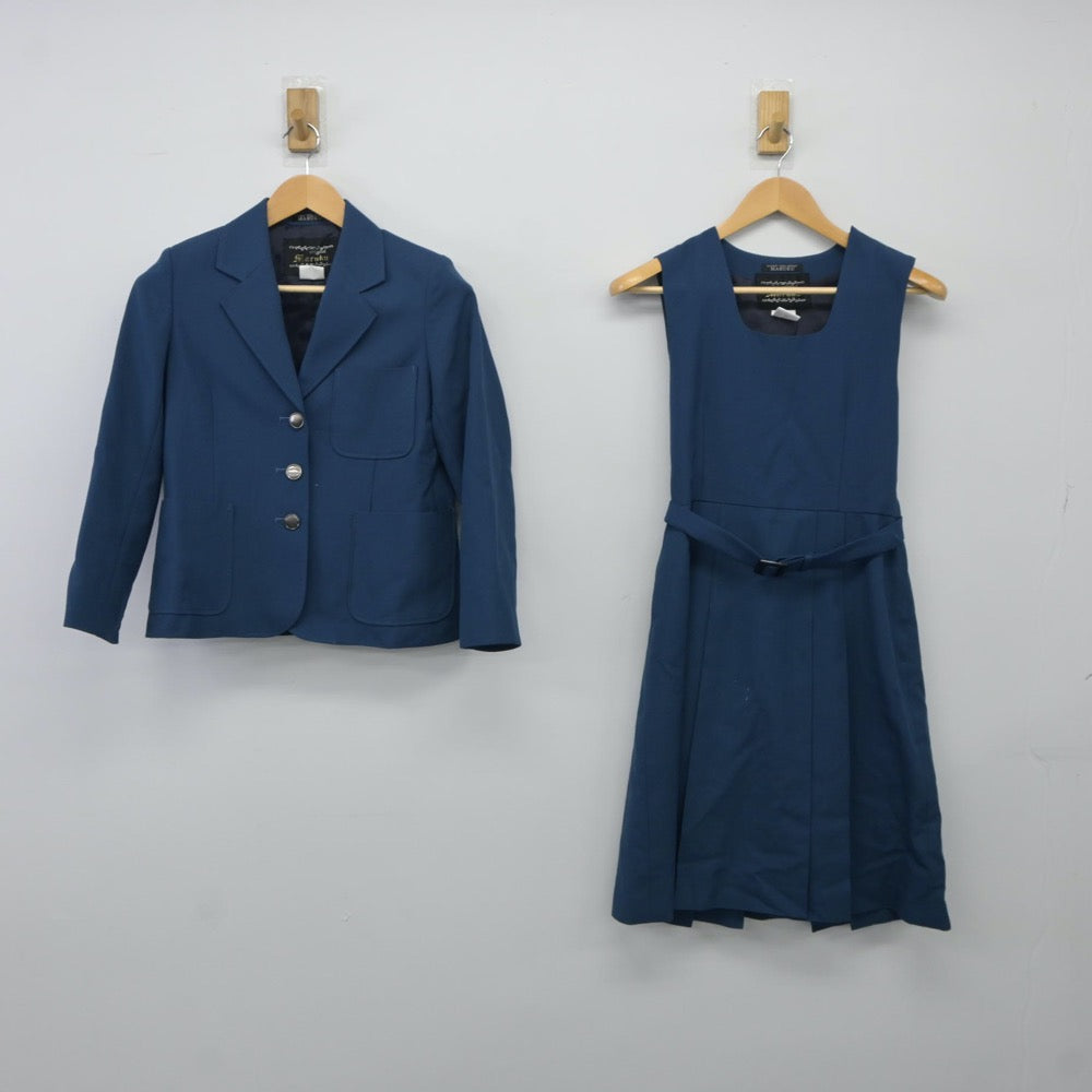 【中古】神奈川県 神明中学校 女子制服 2点（ブレザー・ジャンパースカート）sf024304